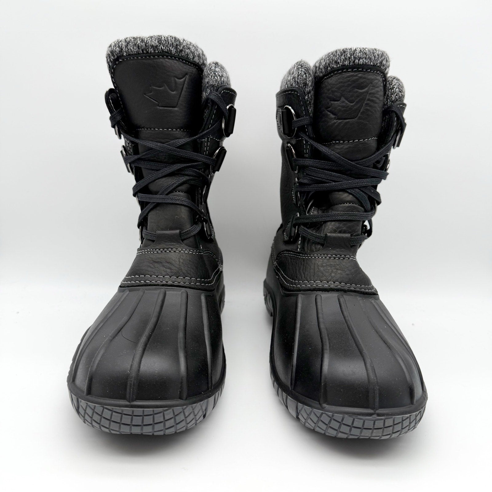 Baffin Women Yellowknife Snow Boots US 11 Black Leather Waterproof Insulated NIB
