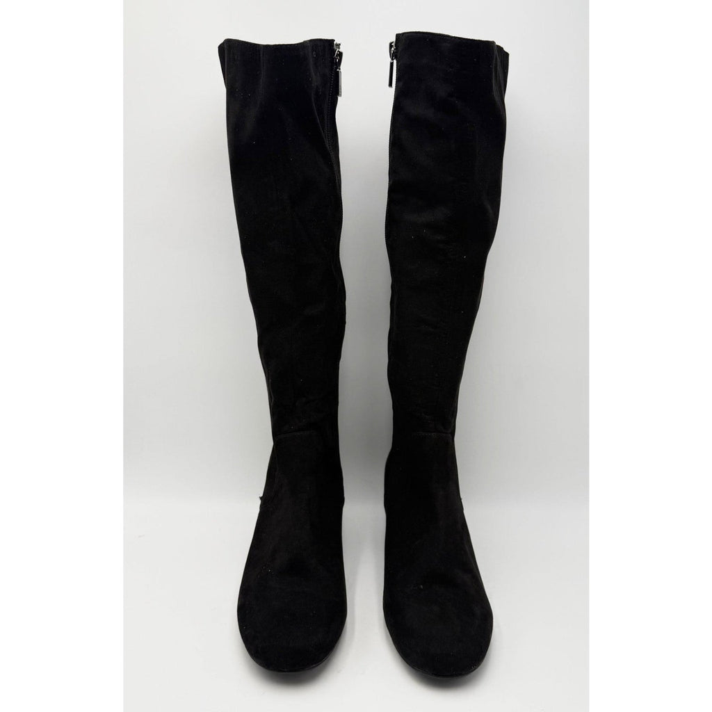 Kenneth Cole Reaction Womens Road Tall Boots Size 8 EU 39 Black Faux Suede NWOB