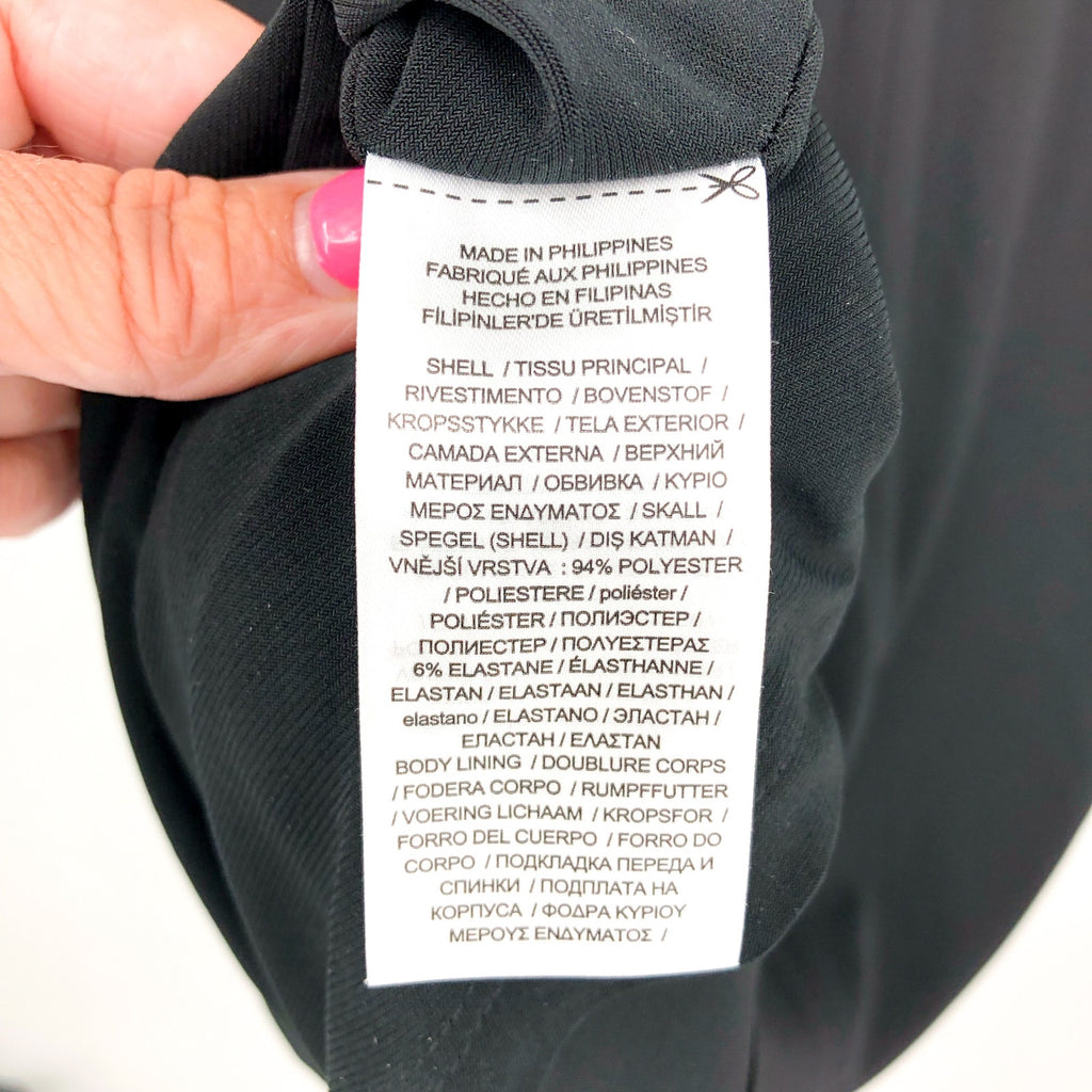 LAUREN RALPH LAUREN Women's Pleated Jersey Cocktail Dress Size 12 Black NWT