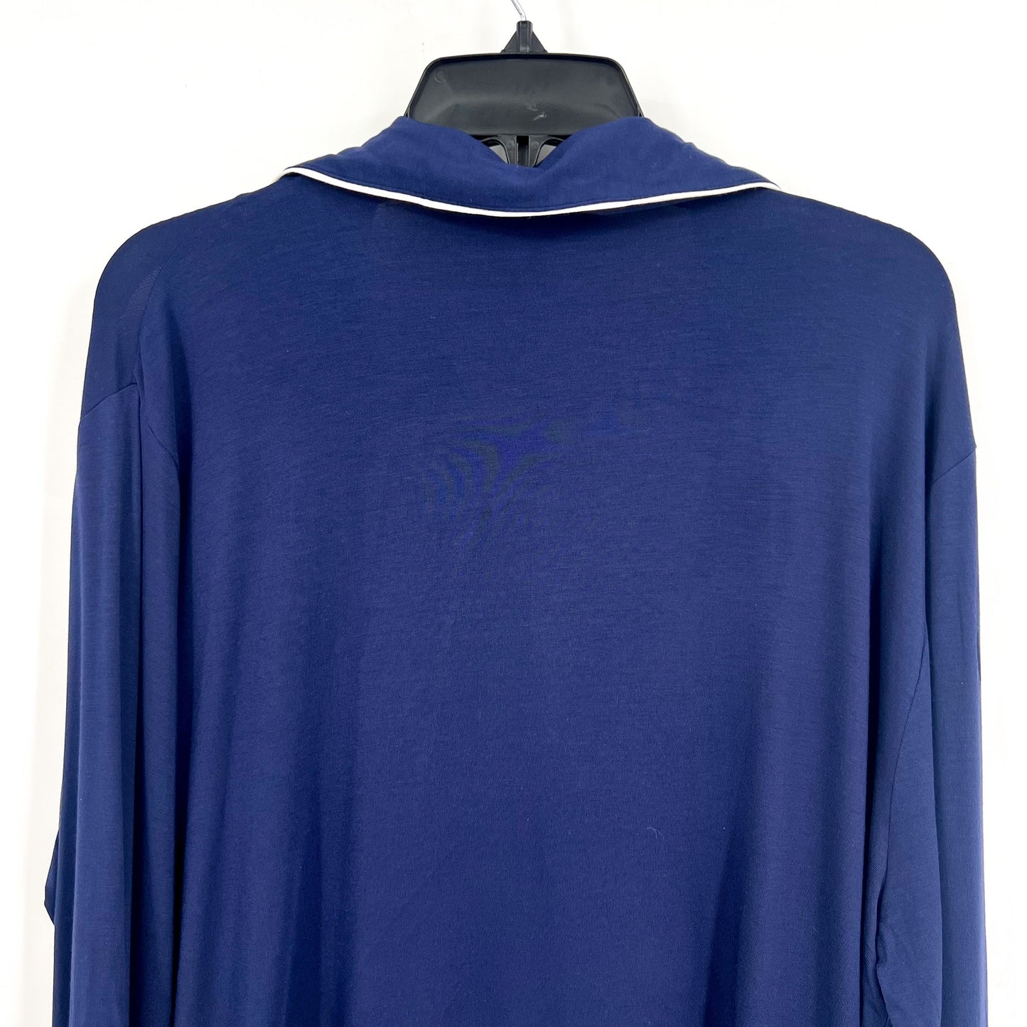 EBERJEY Women's Gisele Long PJ Set Medium Navy Blue Ivory TENCEL Modal NWOT