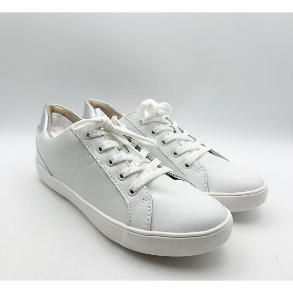 Naturalizer Women's Morrison Casual Sneakers Size 9 M White Silver Leather NIB