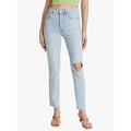 RE/DONE Womens 80s Slim Straight Jeans Size 26 US 2 Icy Blue Hole Button Fly NWT
