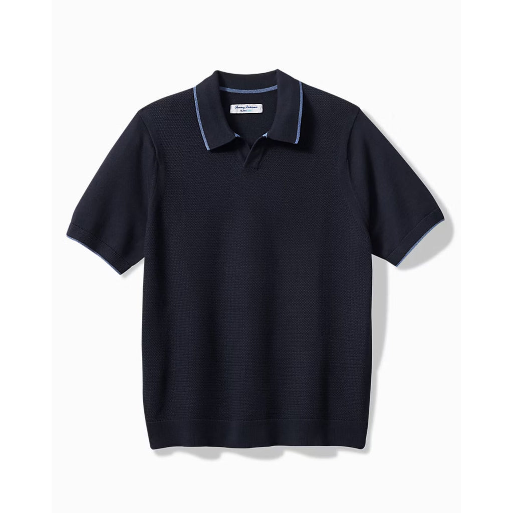 TOMMY BAHAMA Men's Coolside Sweater Polo XL Blue IslandZone Short Sleeve NWT