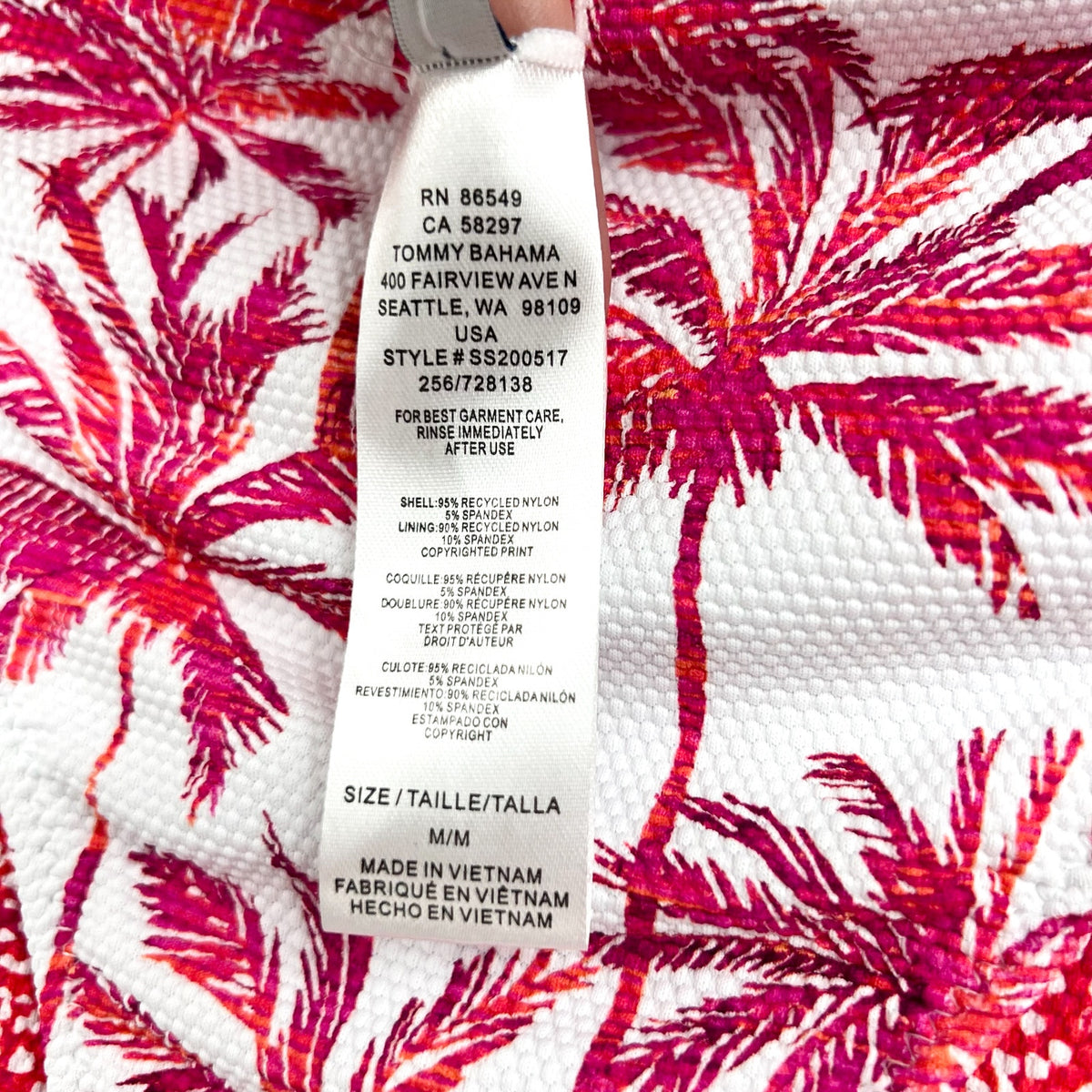 TOMMY BAHAMA Island Cays Hipster Bikini Bottom Medium Pink Maui Reversible NWT