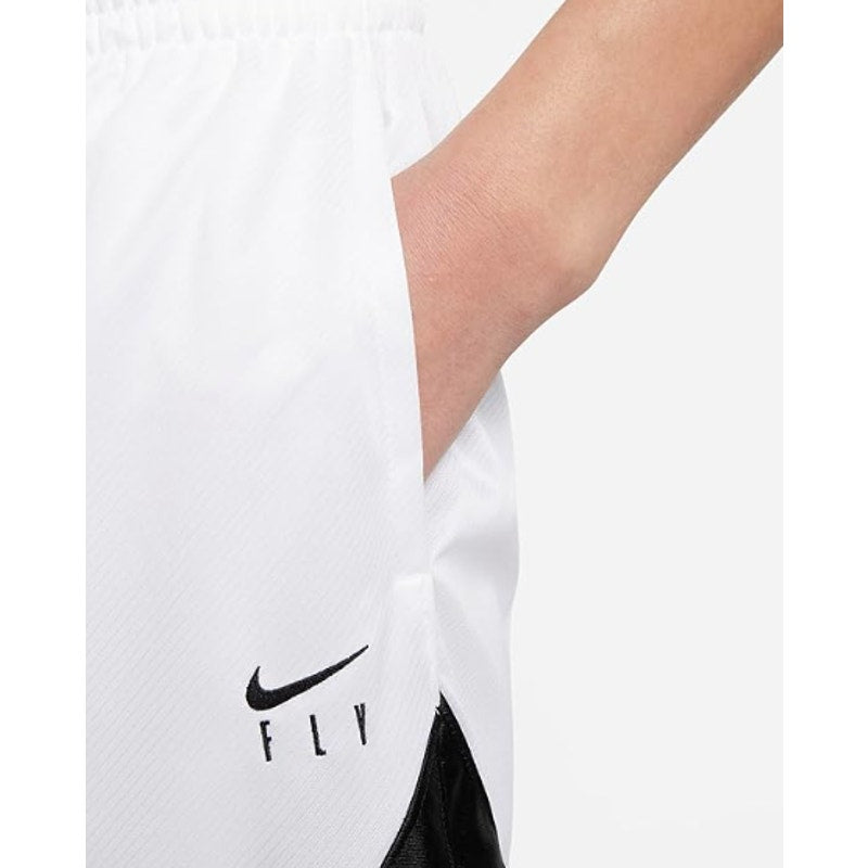 NIKE Women's Dri-FIT ISoFly Basketball Shorts XS White Black Elastic Waist NWT