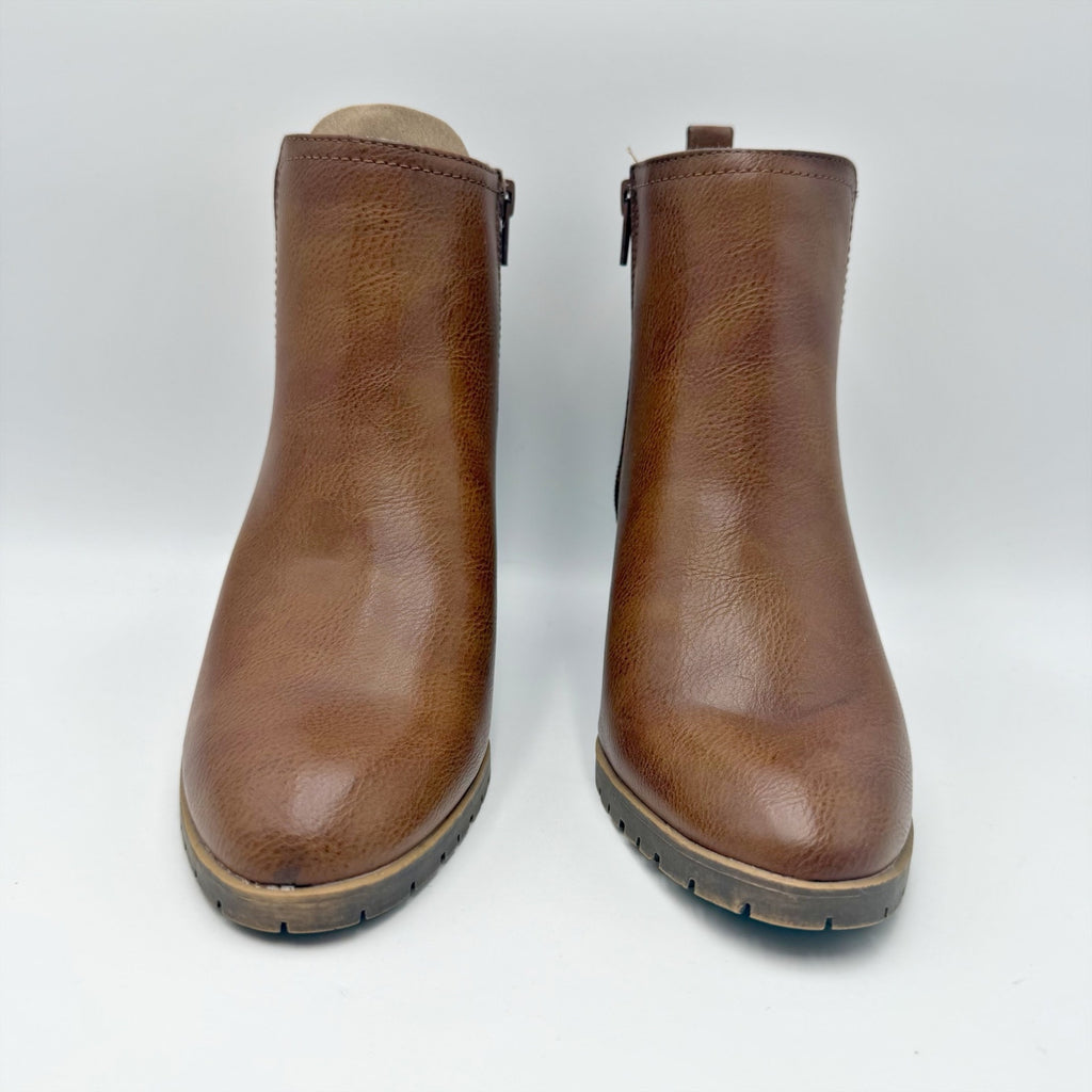 LifeStride Womens Mesa Chelsea Ankle Boots Size 8 M Whiskey Brown NIB
