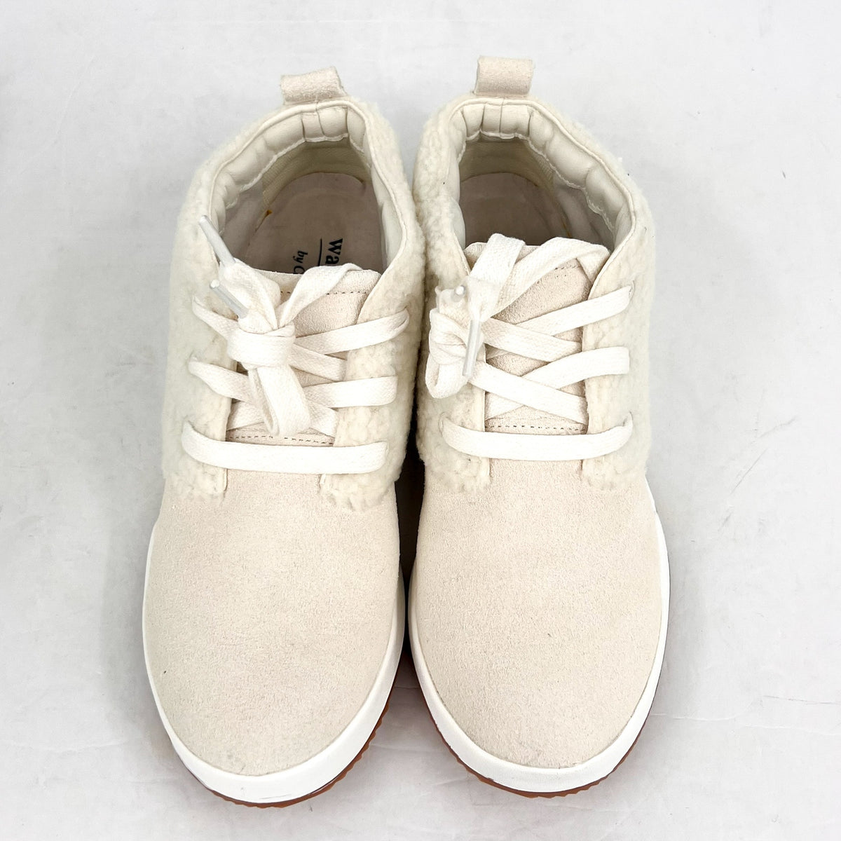 WALK WITH ME COLDWATER CREEK Highlands Sherpa Casual Sneakers 7.5M Cream NIB