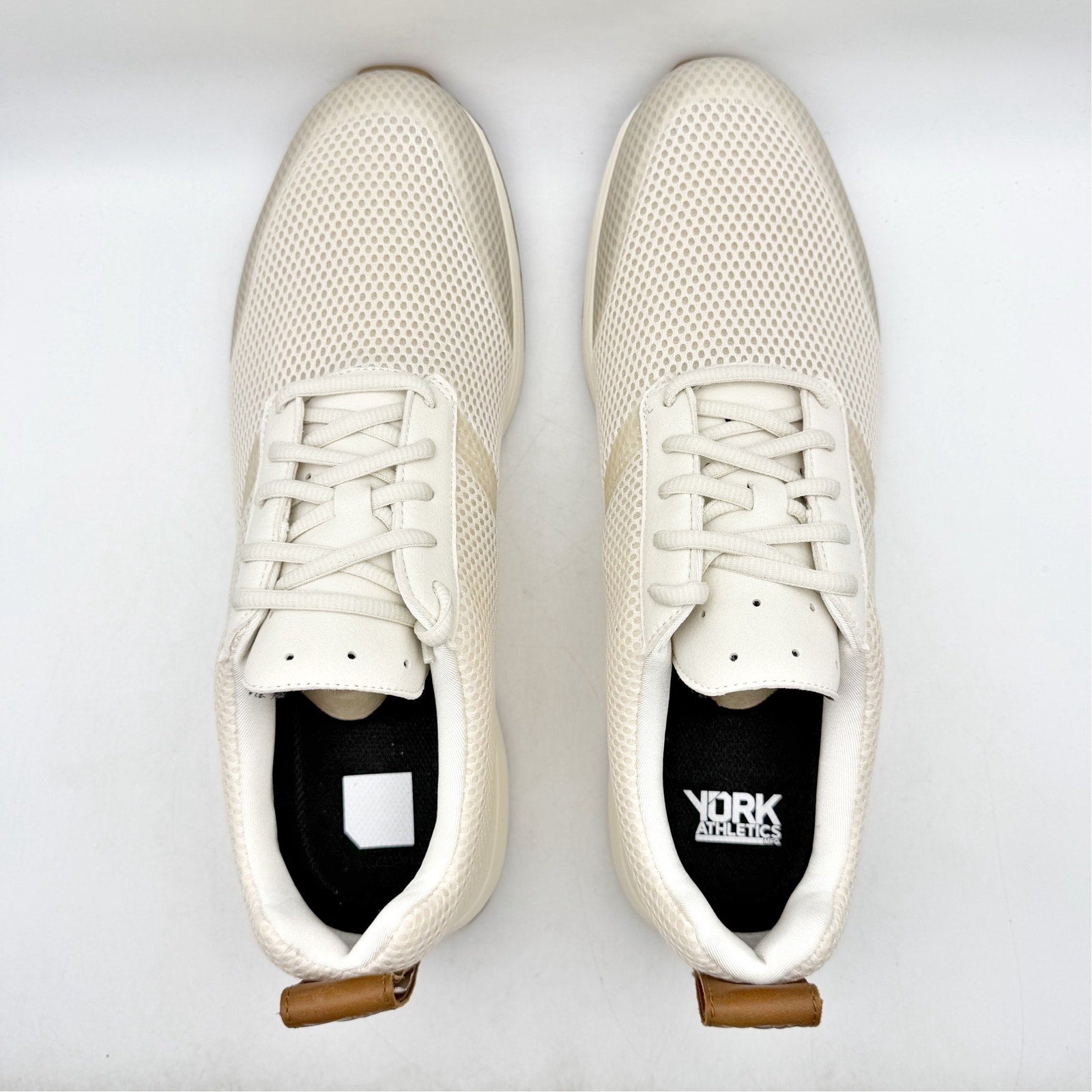 YORK Athletics Mens The Henry Runner Athletic Sneakers US 9.5 Bone White NIB