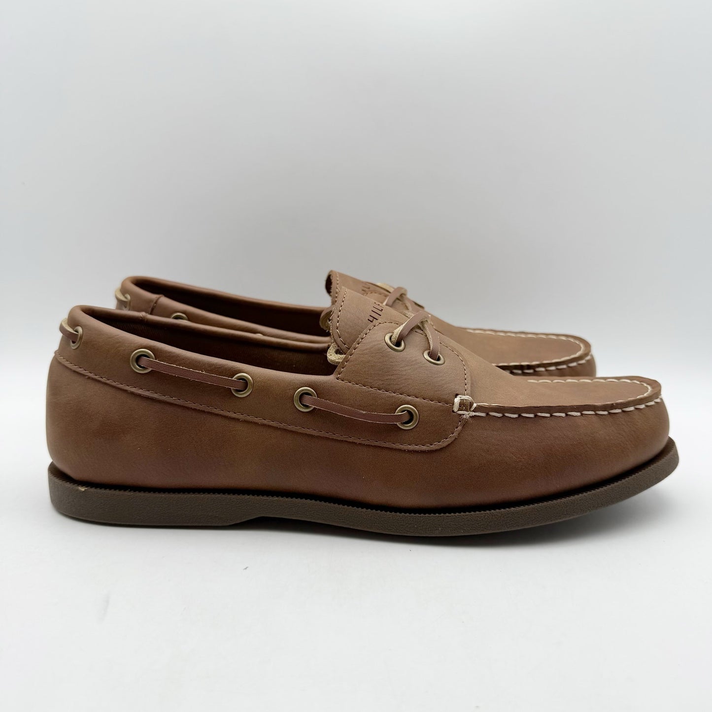 Tommy Hilfiger Men Brazen Two Eye Moc Toe Boat Shoe US 9 EU 42 Brown NIB
