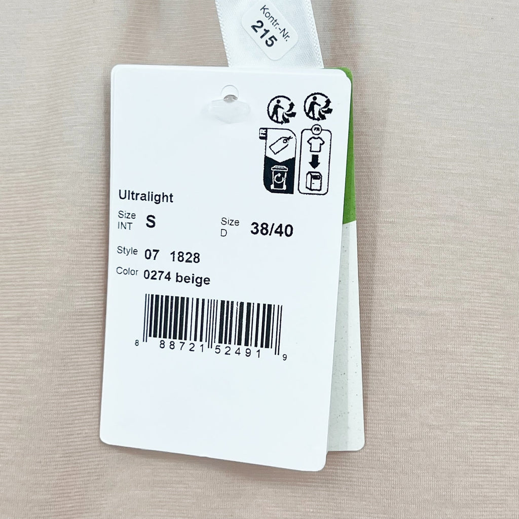 HANRO Women's Ultralight Cotton Bodydress Small Beige Sleeveless 1828 NWT
