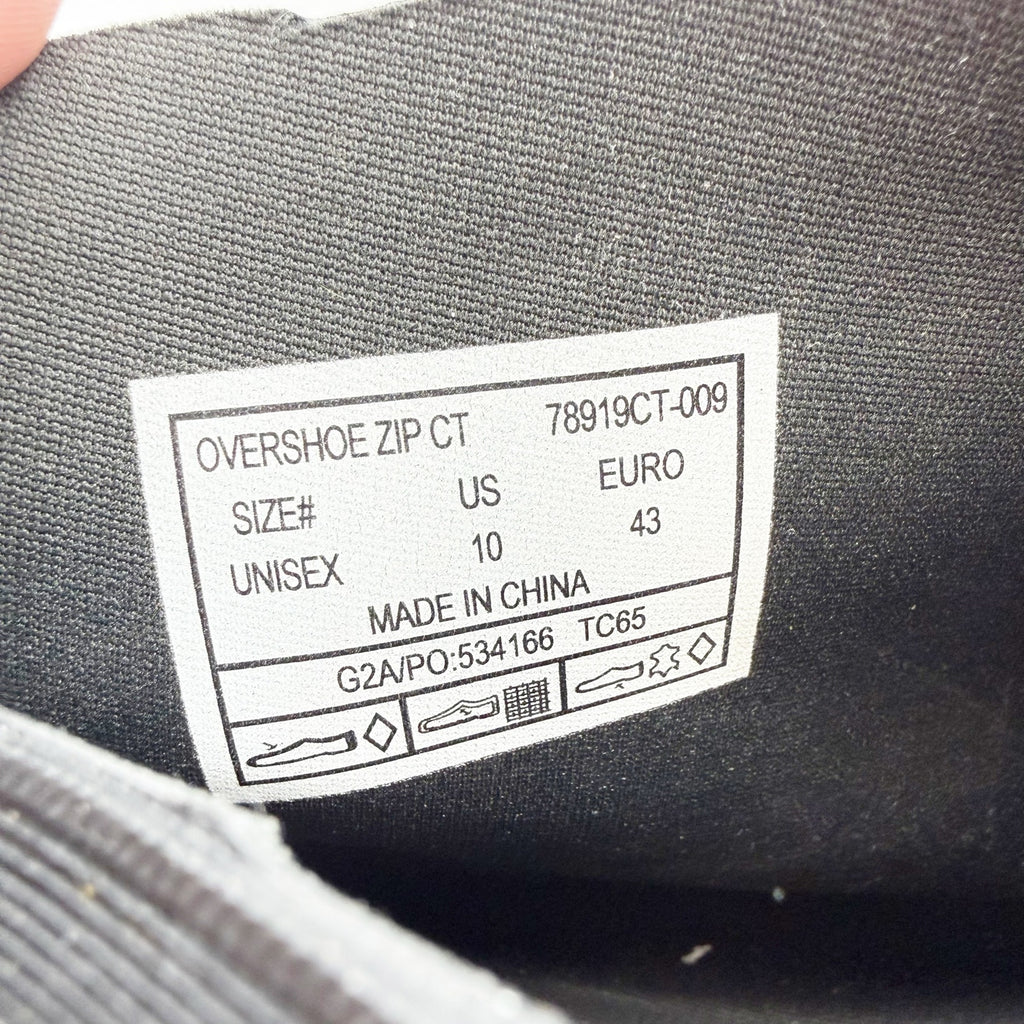 Bogs Mens Overshoe Zip Work Shoes US 10 EU 43 Black Composite Toe Waterproof NIB