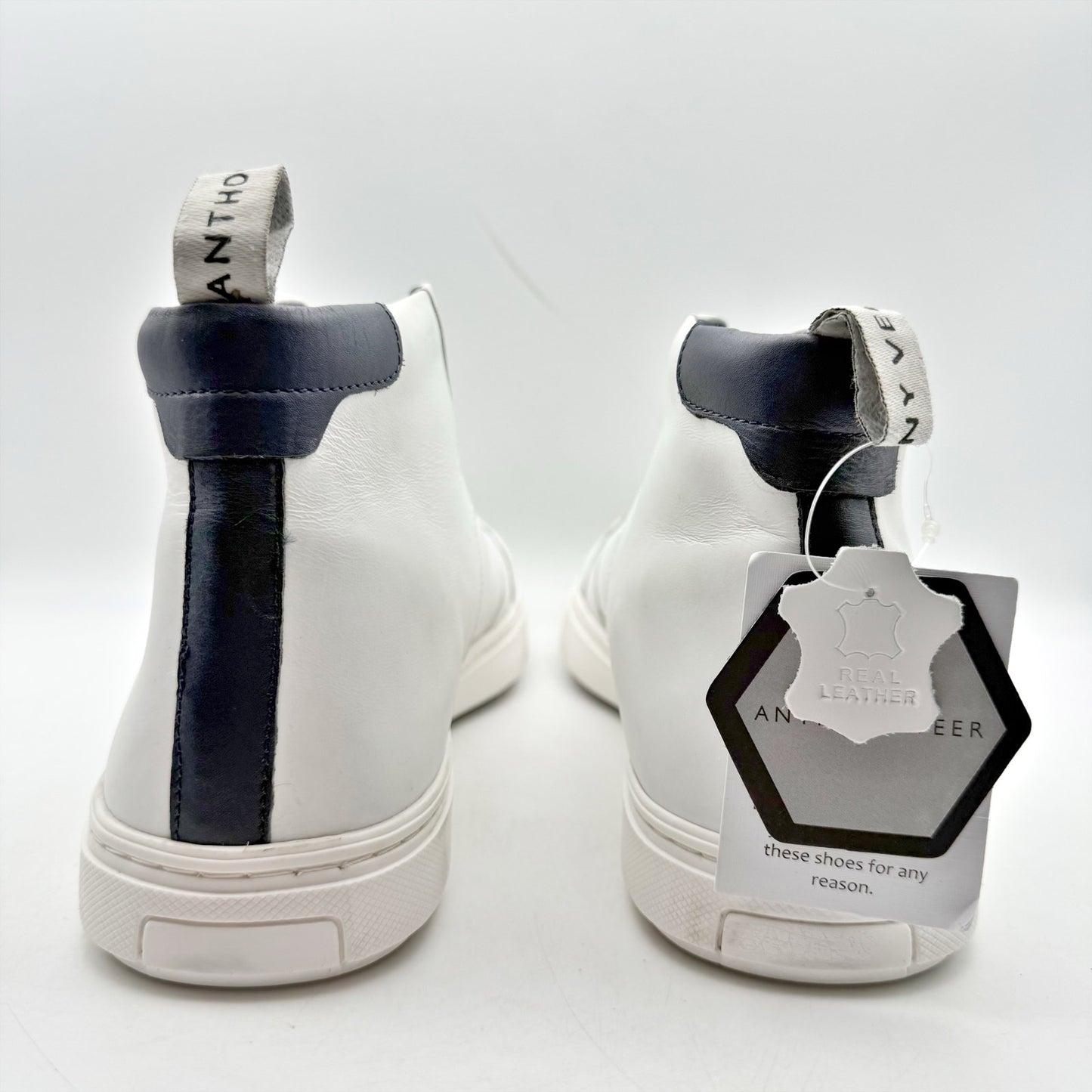 Anthony Veer Mens Kips High-Top Sneakers US 10.5 EU 43.5 White Leather NWOB