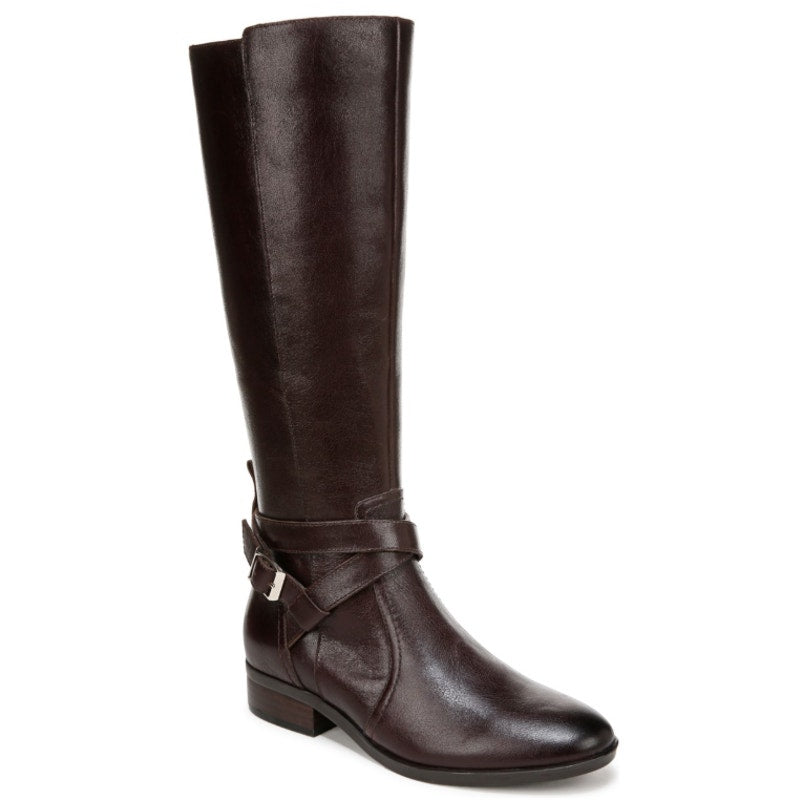 Naturalizer Womens Rena Knee High Boot 10 Wide Wide Calf Brown Leather NIB