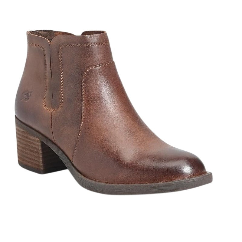 Born Womens Reece Ankle Booties Size 6.5 M EU 37 Brown Leather Boots NIB
