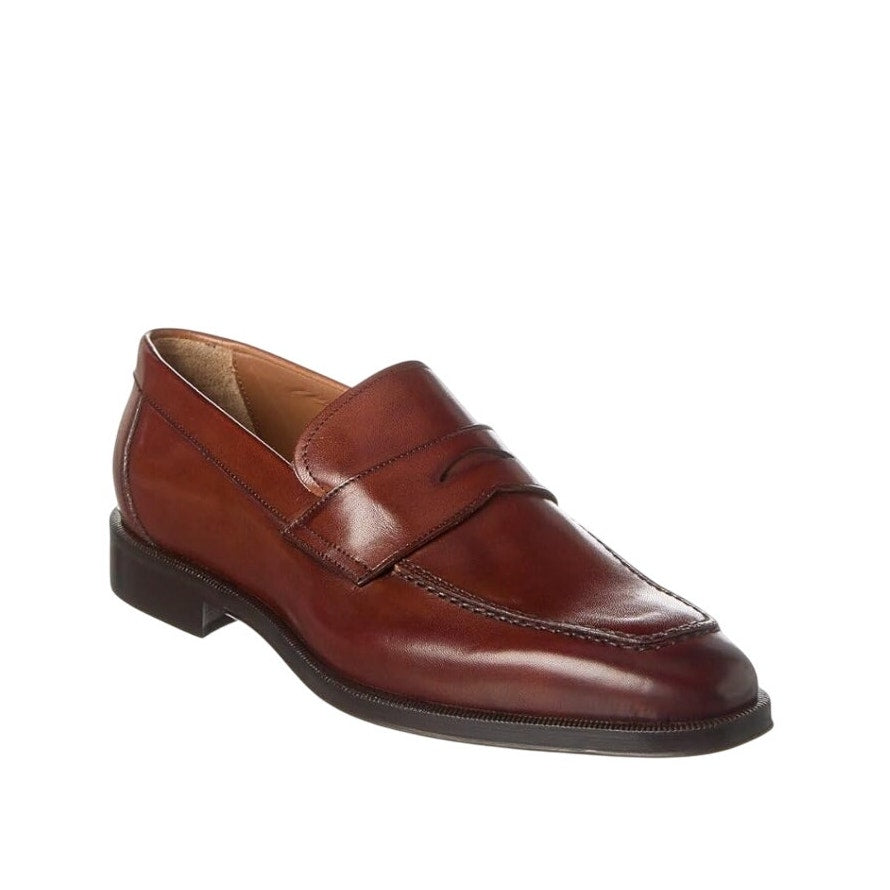 Bruno Magli Mens Nathan Penny Loafers US 11 EU 44 Brown Leather NIB