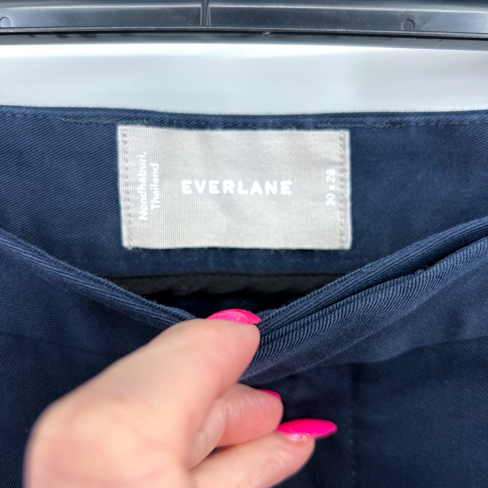 EVERLANE Men's The Performance Chino Pants 30x28 Navy Blue Modern Fit NWT