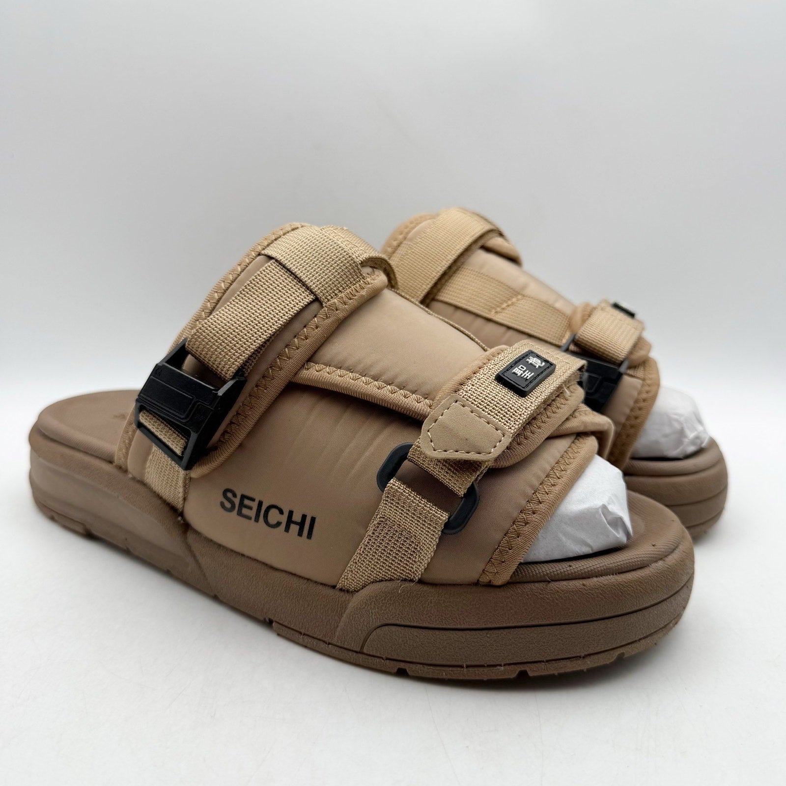 Seichi Mens Yoroi V2 Slide Sandals Size 10 EU 43 Mocha Brown NIB