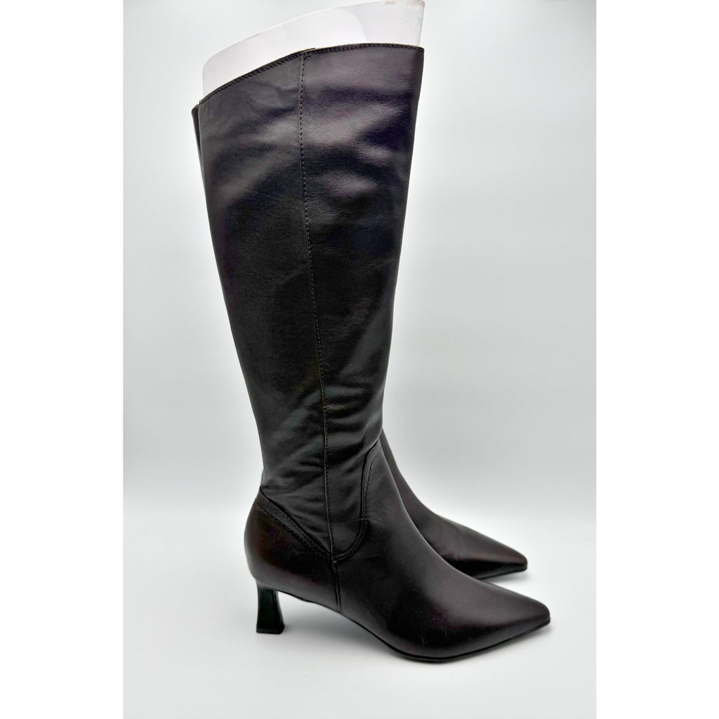 Naturalizer Women Deesha Knee High Boots US 8.5 M NARROW CALF Brown Leather NIB
