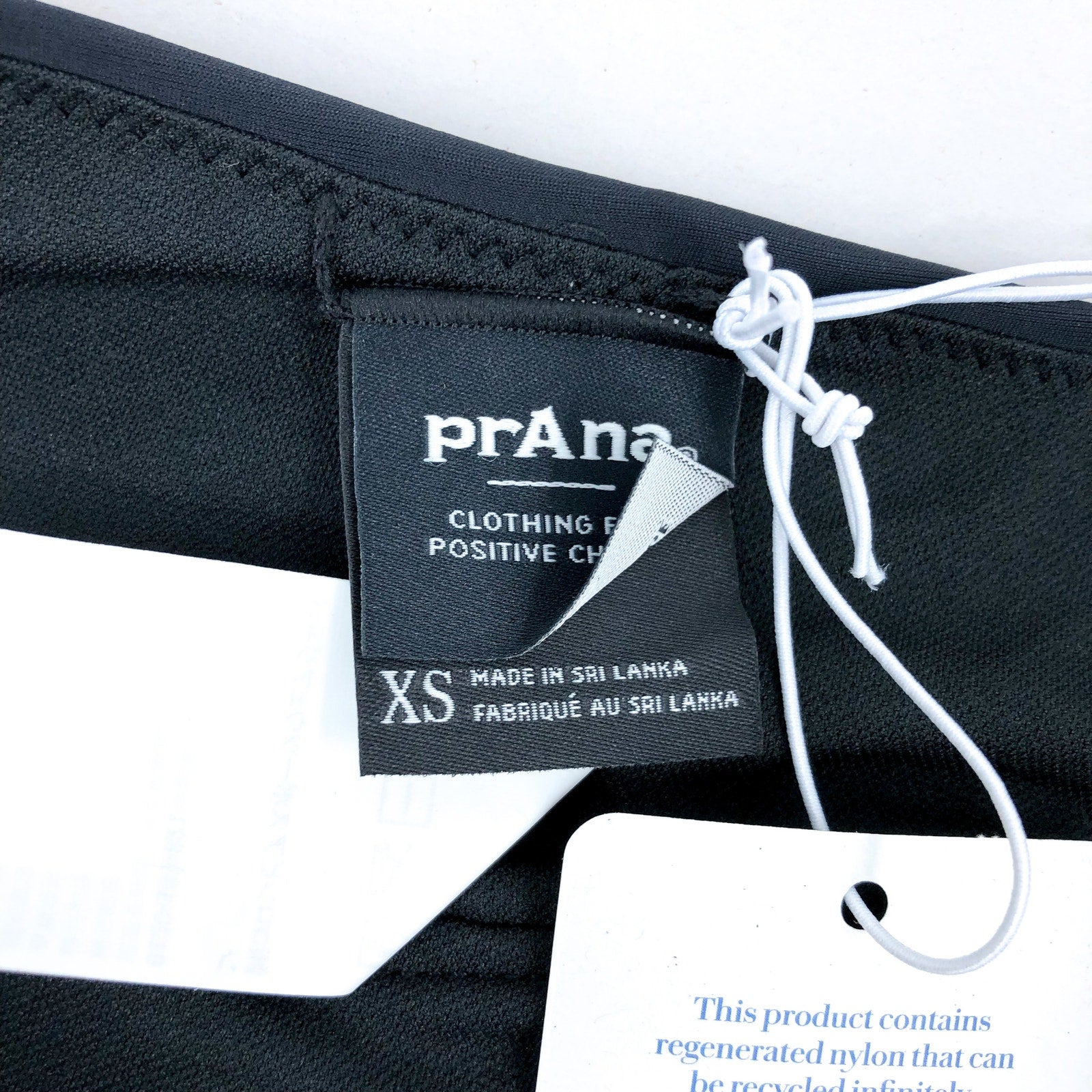 PRANA Women's Presolana Bikini Bottoms XS Black Hipster Stretch NWT