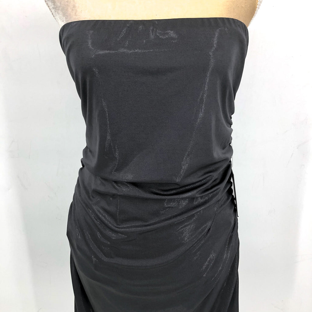 NORMA KAMALI Women's Strapless Pickleball Mini Dress XL 42 Gray Charcoal NWT