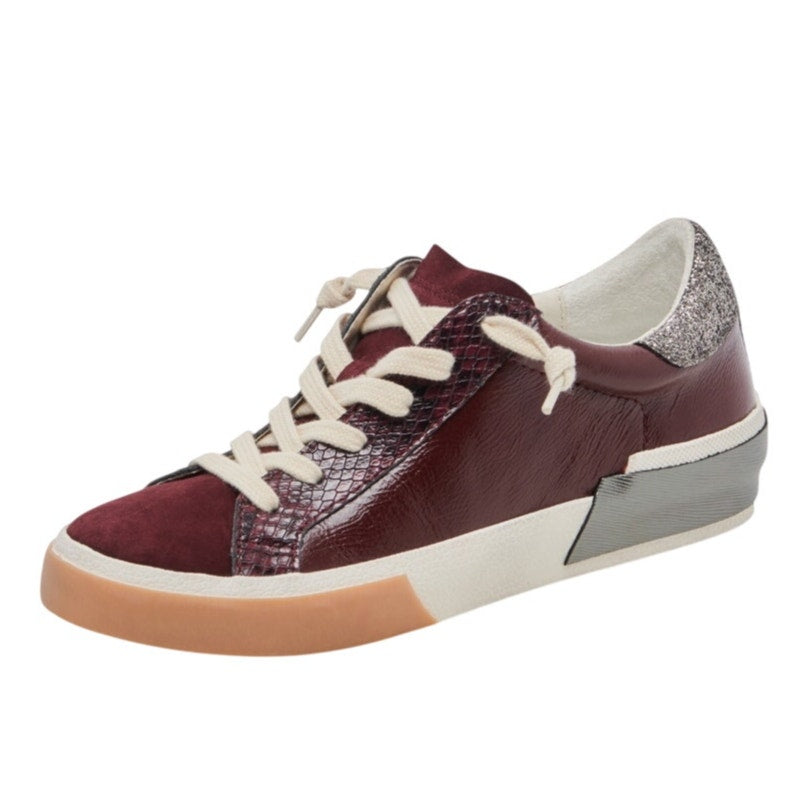Dolce Vita Womens Notice Stitch Casual Sneakers Size 7.5 Red Leather NIB
