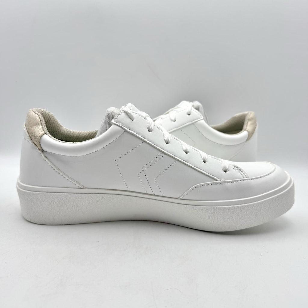 Dr. Scholls Womens Madison Low Top Sneakers US 10 Wide White Vegan Leather NIB