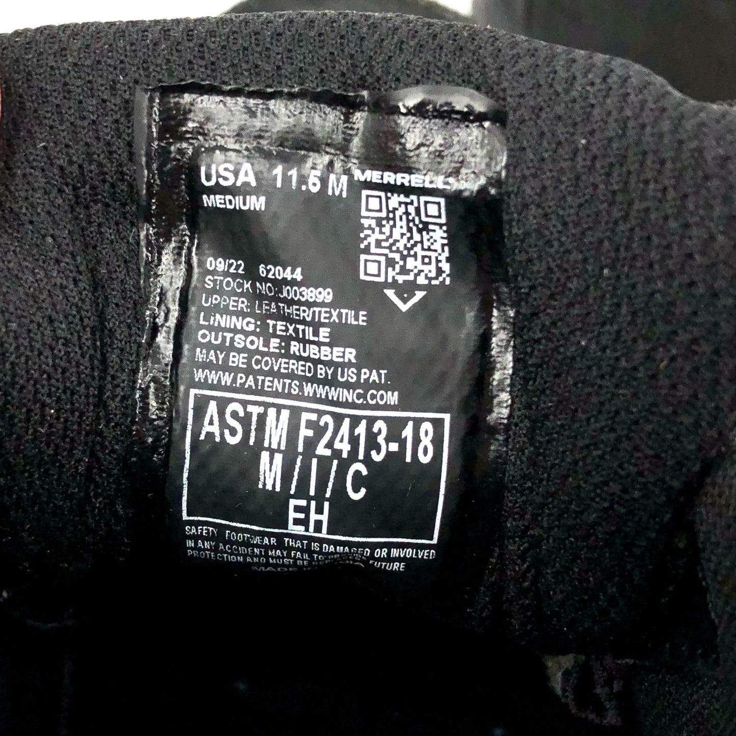 Merrell Mens Chameleon Flux CF Work Sneaker US 11.5 M Black CT Waterproof NIB