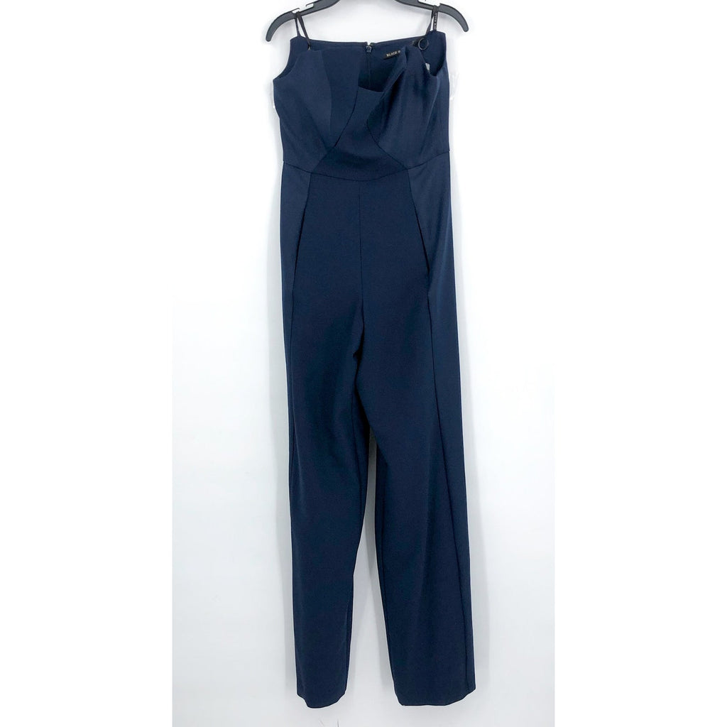 BLACK HALO Women's Lena Jumpsuit Size 2 Navy Blue Strapless NWT