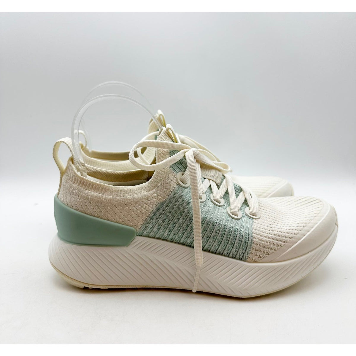 ALLBIRDS Womens Tree Glider Athletic Shoes Size 8 EU 38 White Green NIB