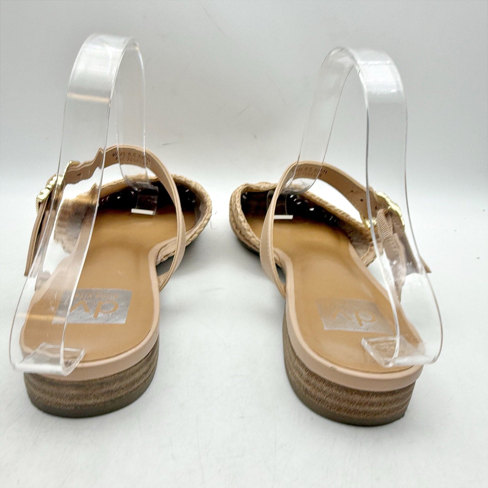 Dolce Vita Womens Domain Flat Mule US 9.5 Tan Natural Raffia Woven NWOB