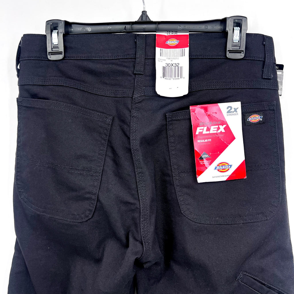 DICKIES Men's Double Knee Regular Fit Duck Work Pant DP903 30x32 Black NWT