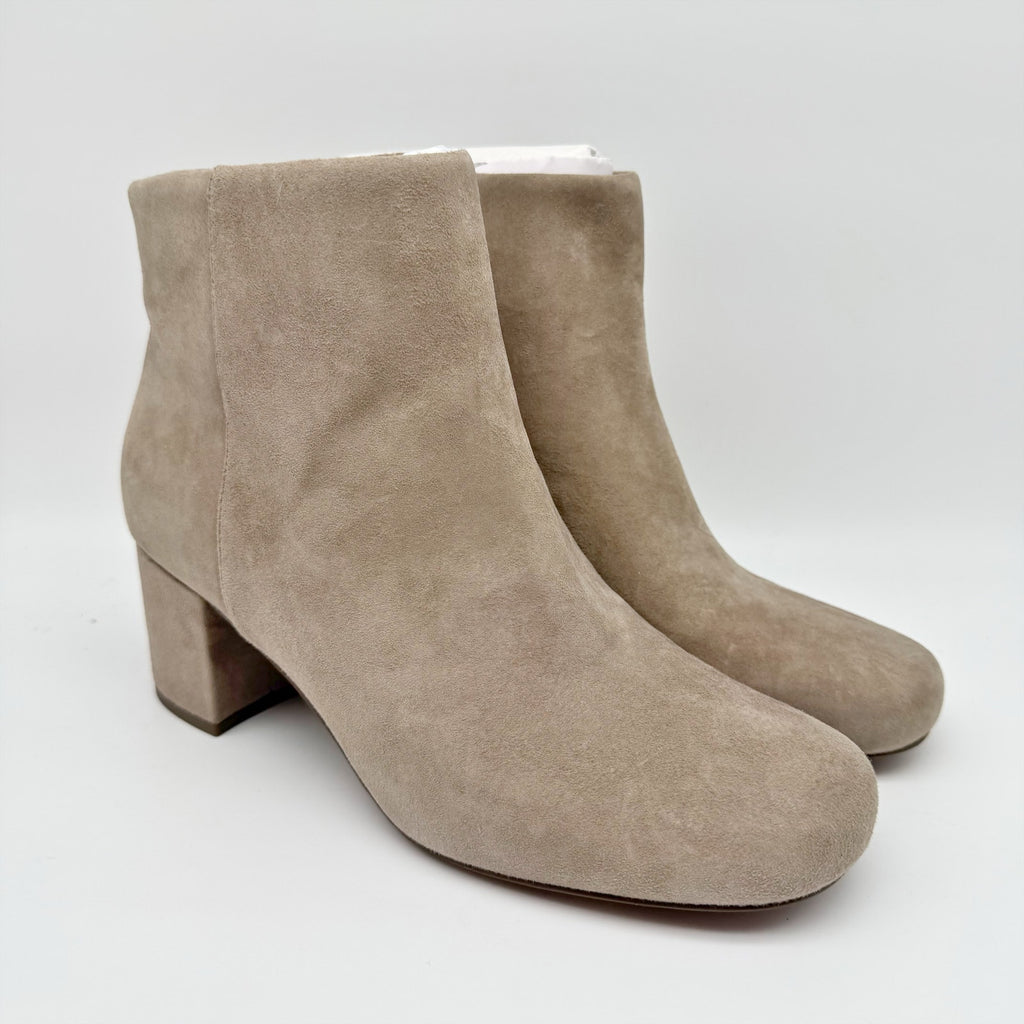 Vionic Womens Sibley Ankle Booties Size 9 M EU 40 Beige Suede Boots NIB