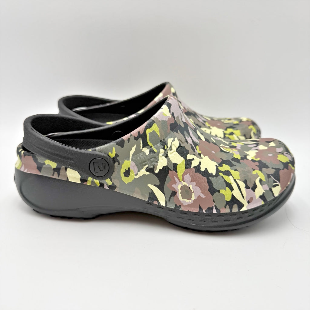 Merrell Womens Encore Service Pro Work Clogs Size 6 EU 37 Green Multi SR NIB