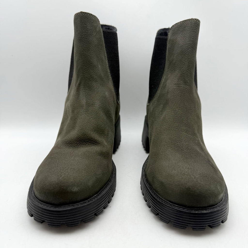 Marc Joseph New York Womens Columbia ST Ankle Booties Size 6 Green Leather NWOB