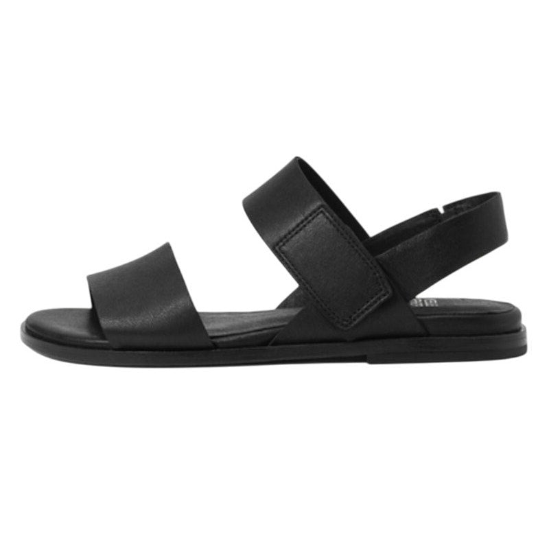 Eileen Fisher Womens Kanza Sandal US 11 Black Tumbled Leather Double Strap NWOB