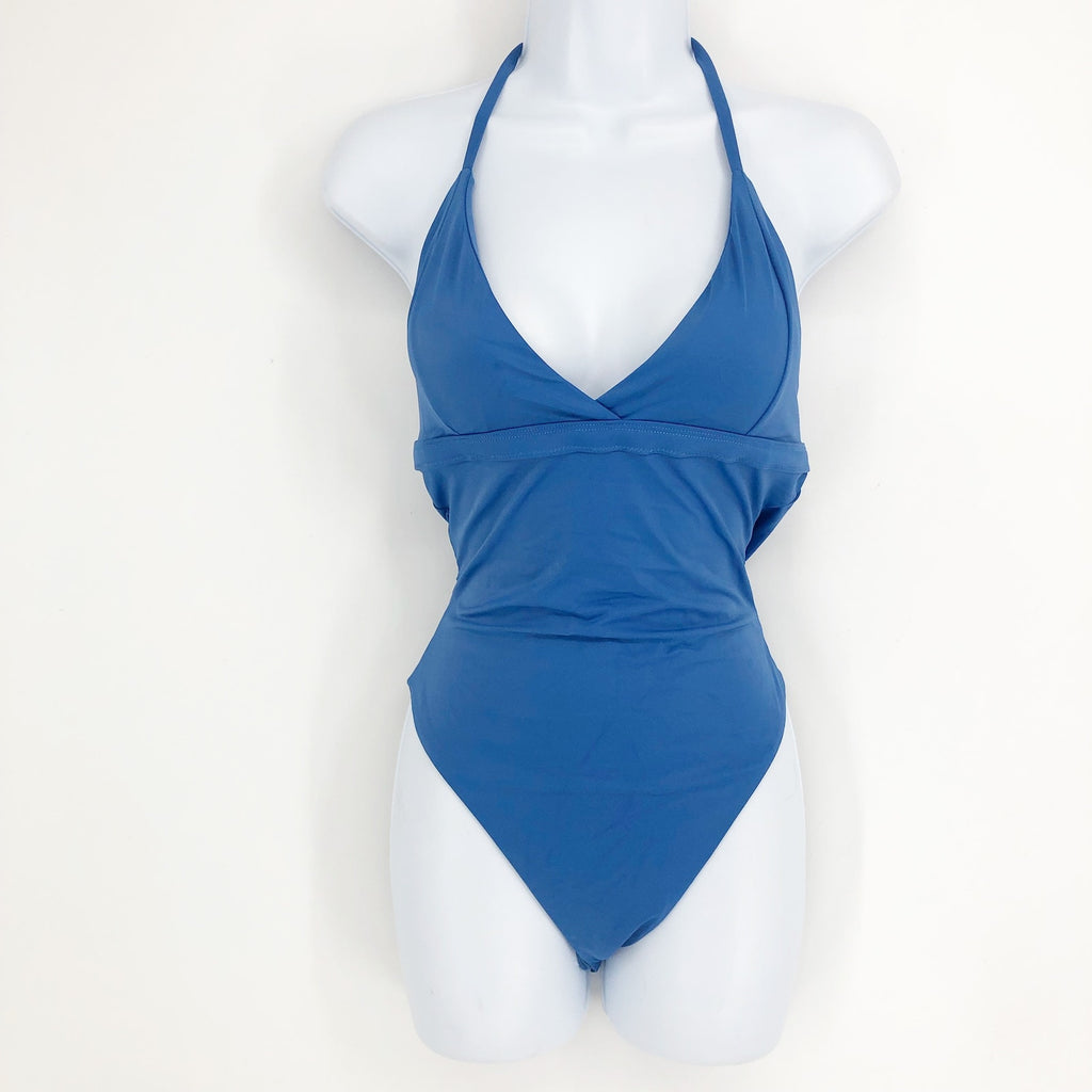 ANDIE SWIM Lagos One Piece Swimsuit Large 12-14 Smooth Blue