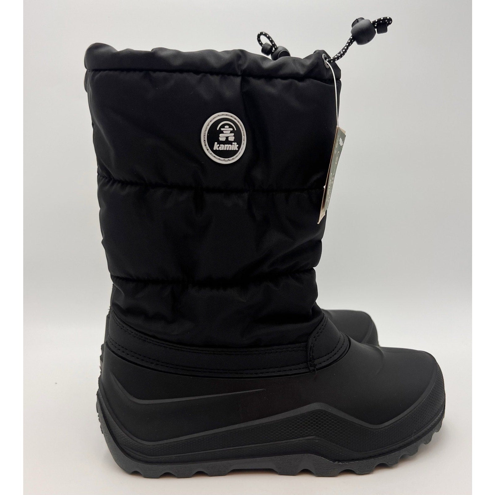 Kamik Big Kids Snowcozy Winter Boots Size 6 EU 38 Black Waterproof NIB
