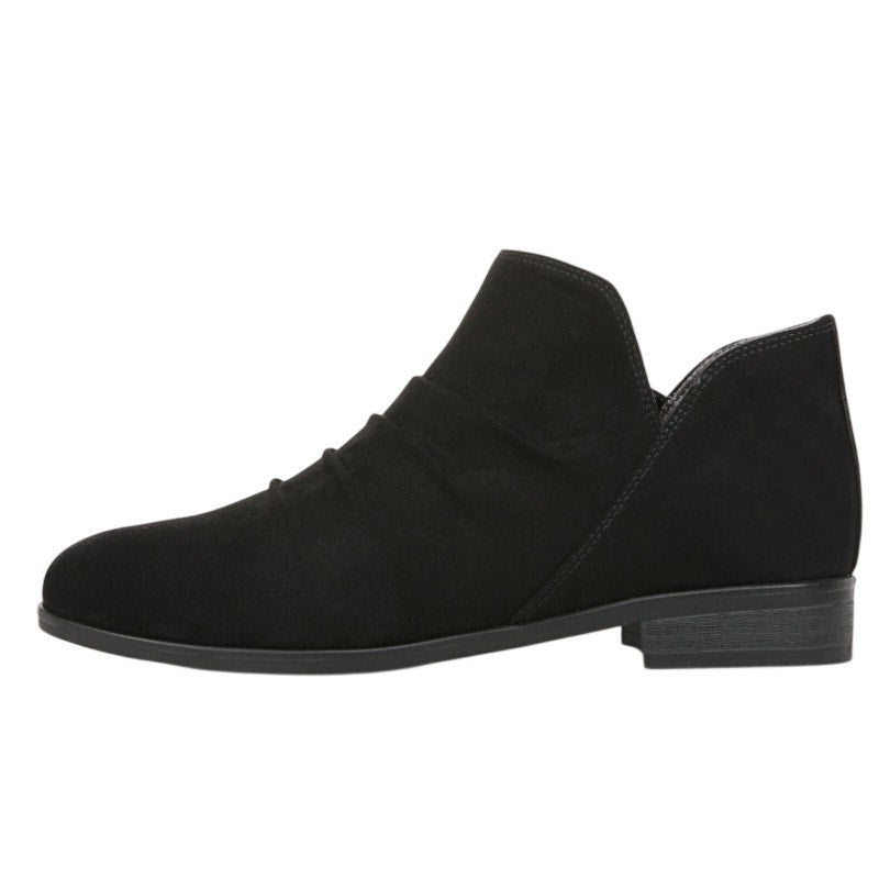 Dr. Scholls Womens Rae Ankle Booties Size 7.5 M EU 38 Black Microsuede NIB