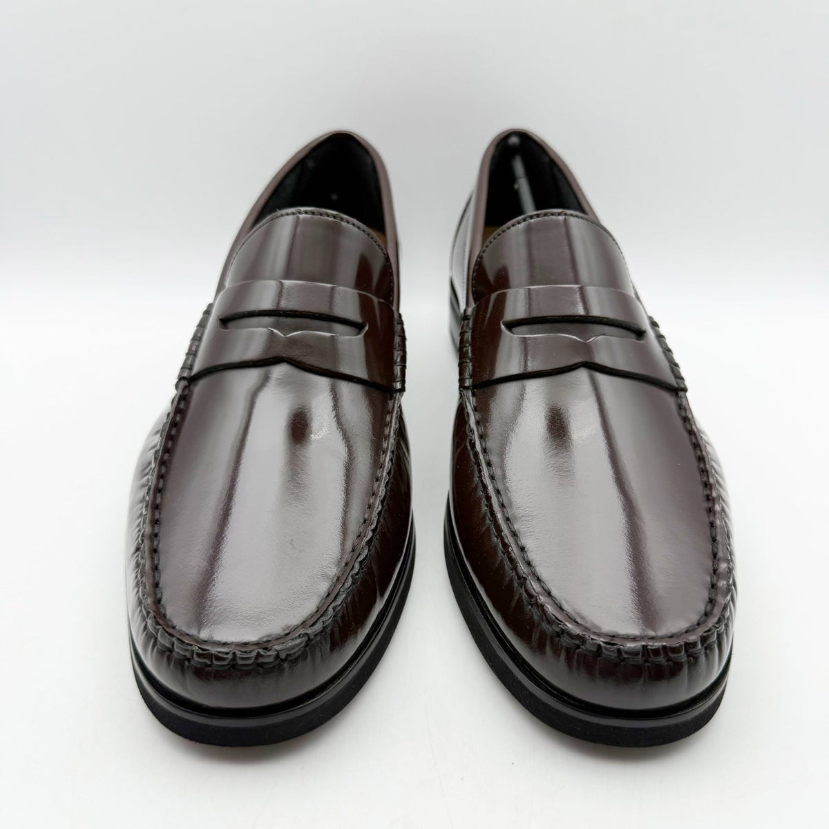 Florsheim Mens Berkley Flex Penny Loafer Size 11.5 Burgundy Brown Leather NWOB