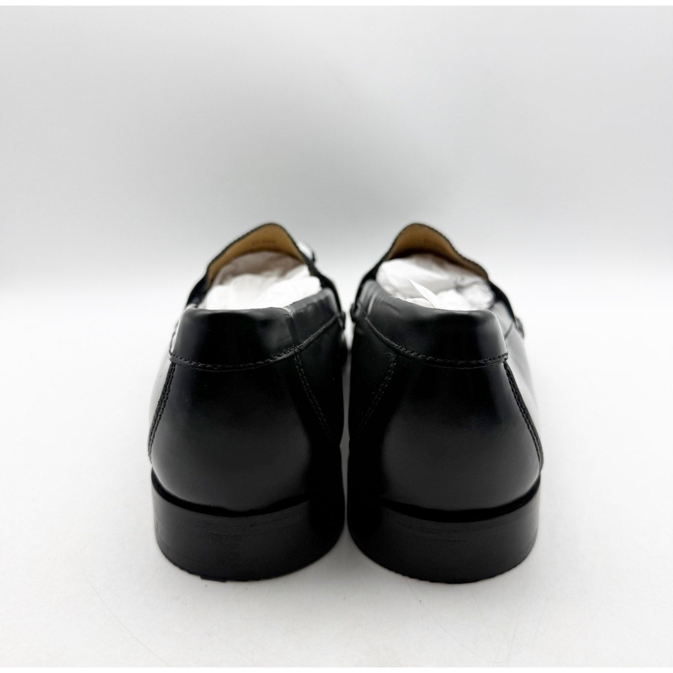 JOHNSTON & MURPHY Mens Hayes Tassel Dress Loafers Size 11.5 Black Leather NWOB