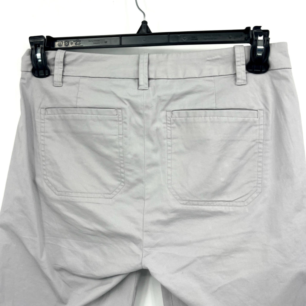 VINCE Womens Coin Pkt Bermuda Shorts Size 6 Grey Fog Stretch Flat Front NWOT