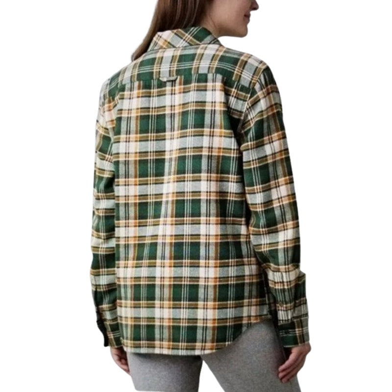 PRANA Women's Golden Canyon Flannel Shirt XS Soft Pine Green Plaid NWT