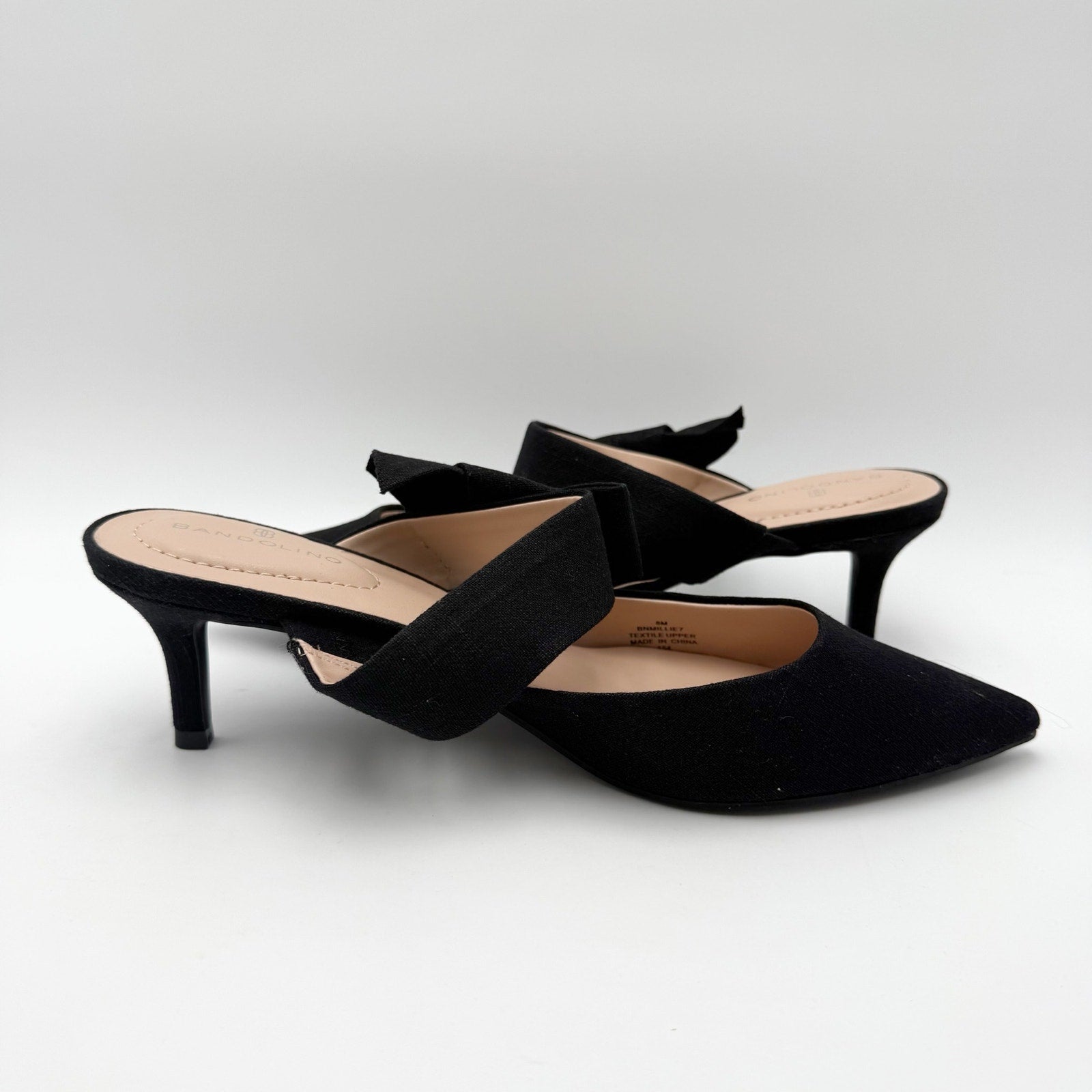 Bandolino Womens Millie Heels US 8 M EU 39 Black Slip On NWOB