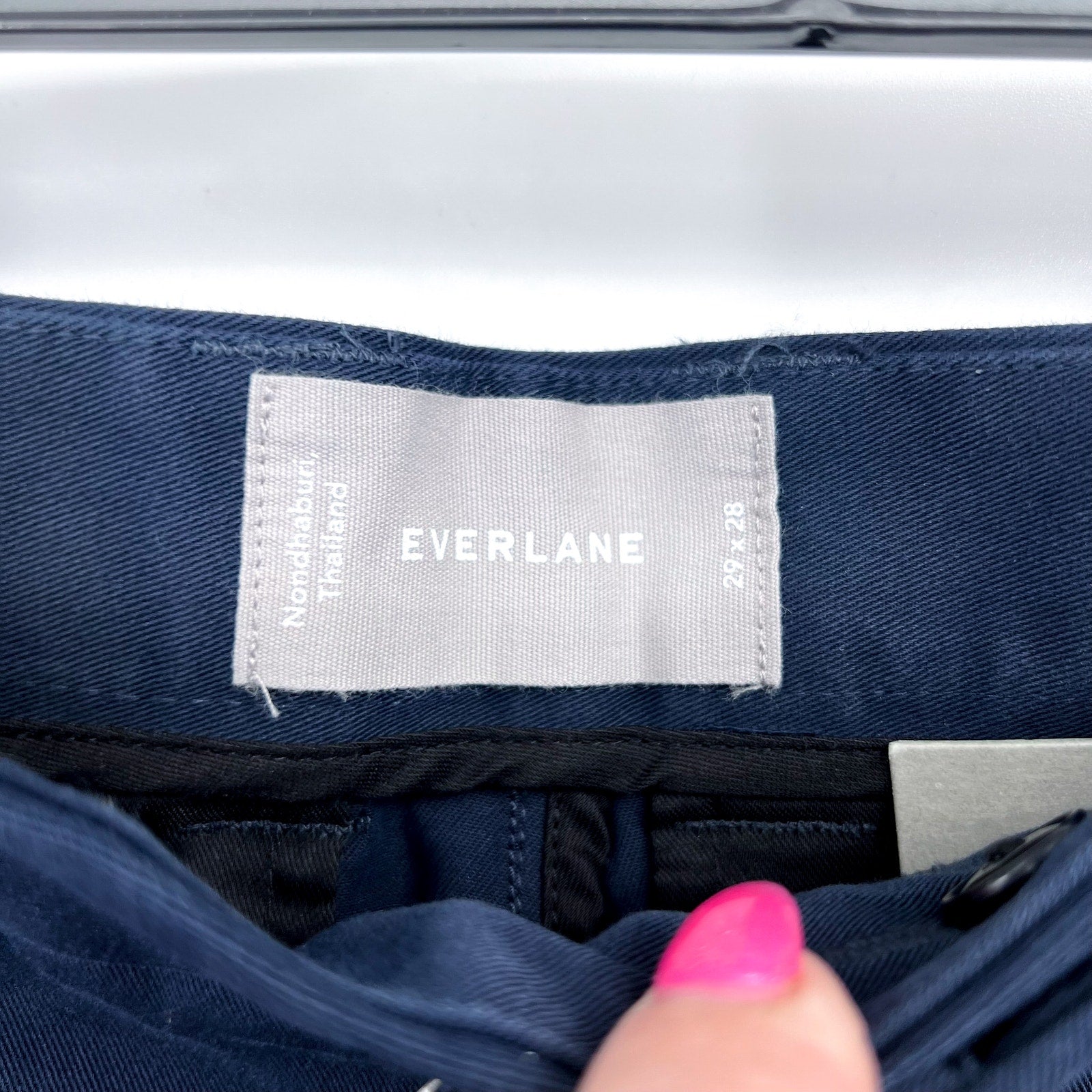 EVERLANE Men's The Performance Chino Pants 29x28 Navy Blue Modern Fit NWT