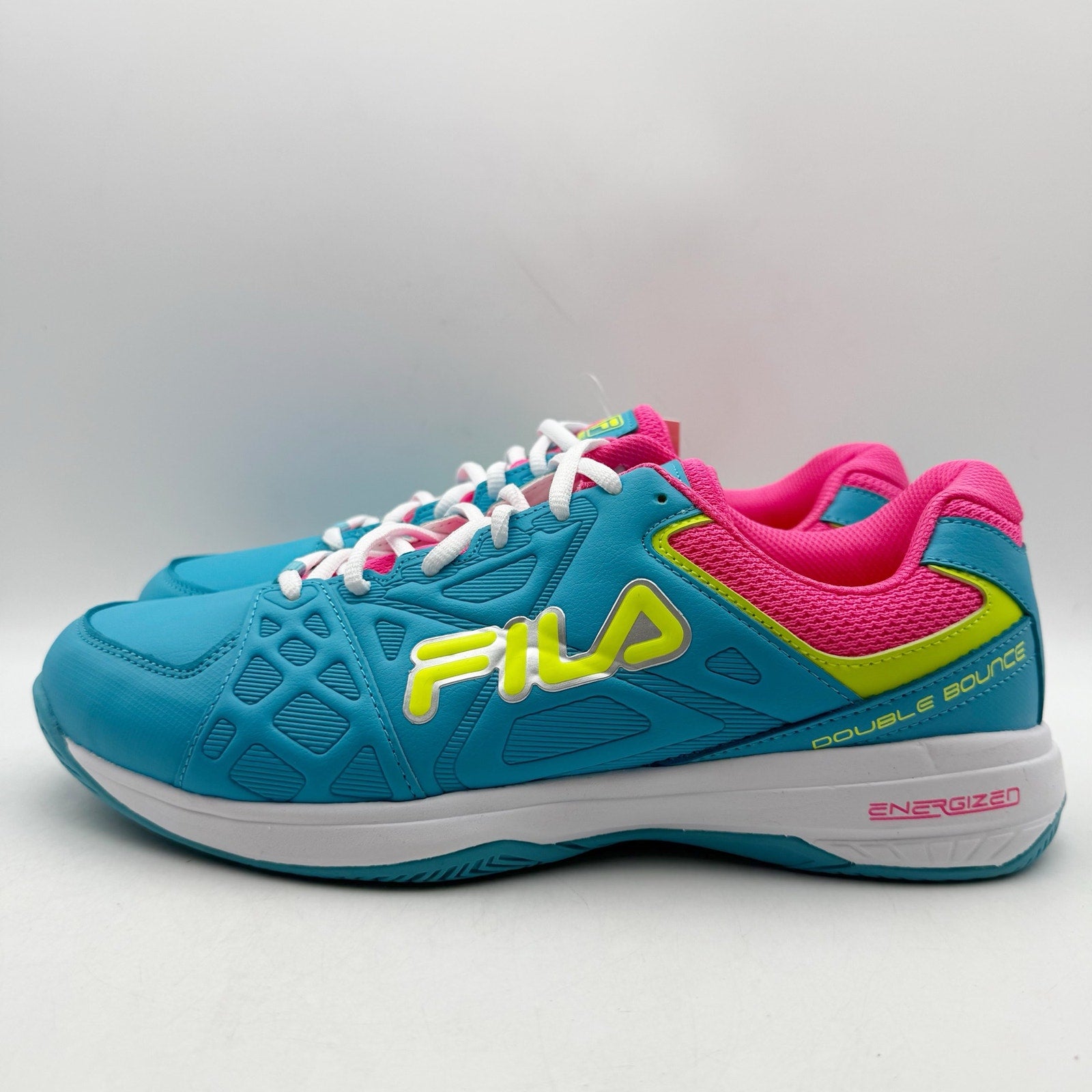 FILA Womens Double Bounce 3 Pickleball Sneakers US 11 EU 42.5 Blue Pink NWOB