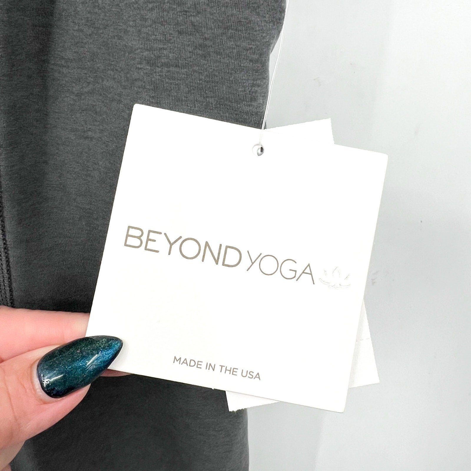 BEYOND YOGA Outlines Dress Small True Gray Heather Cloud White Spacedye NWT