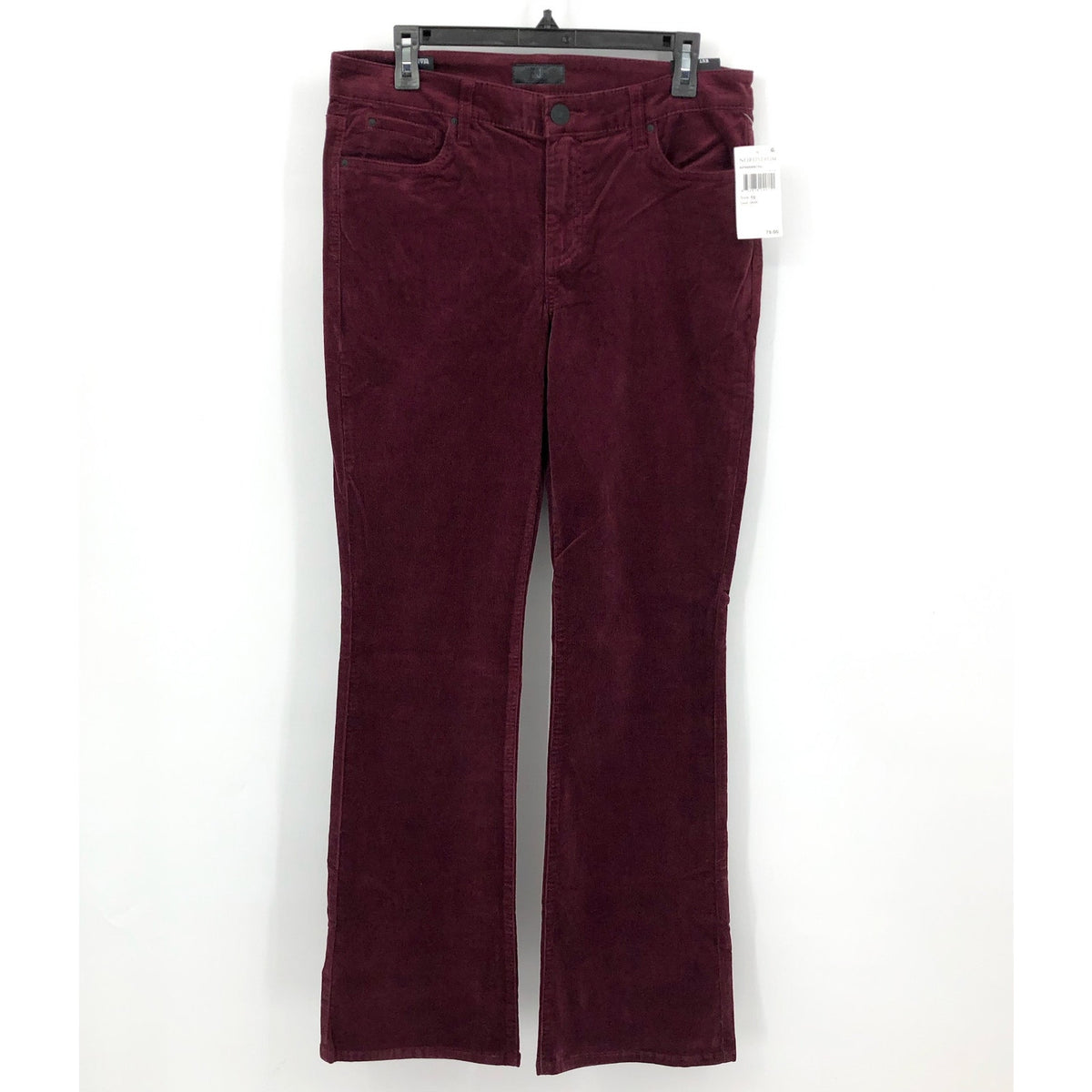 KUT FROM THE KLOTH Women's Karen Baby Boot Jeans Size 10 Red Wine Corduroy NWT