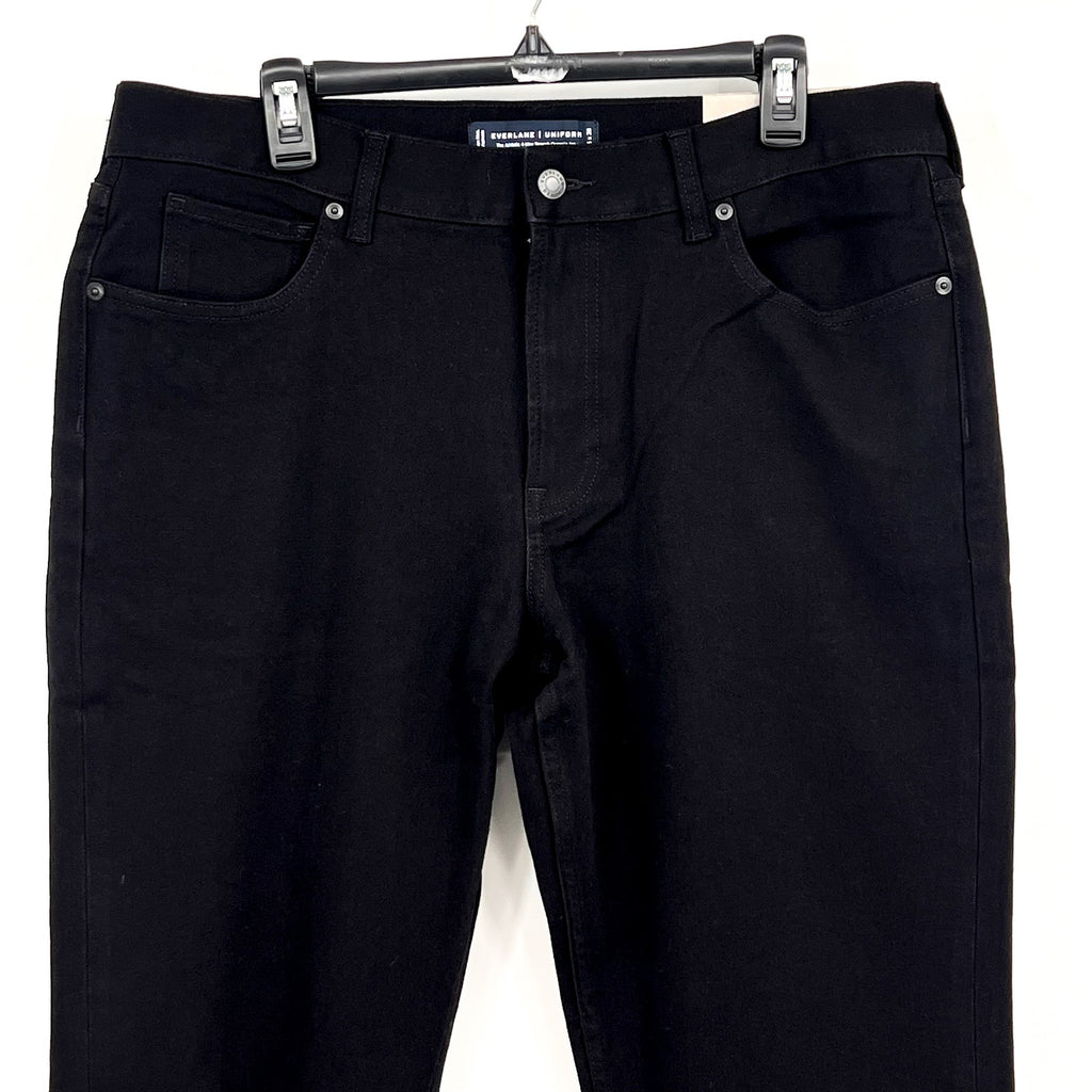 EVERLANE Uniform Men's The Athletic Jeans 35x28 Black 4-Way Stretch Organic NWT