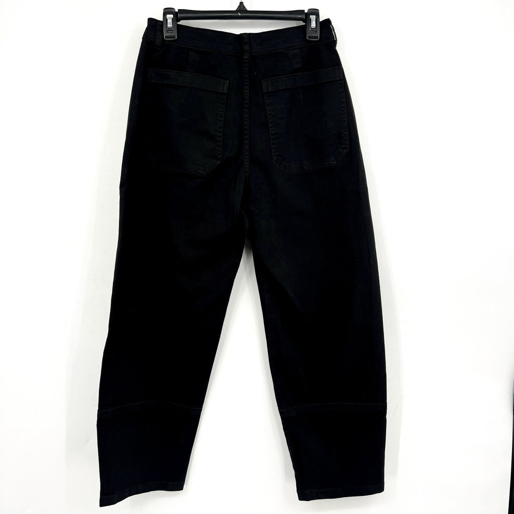 EVERLANE Women's The Utility Barrel Pants Size 12 TALL Black Cotton Twill NWT