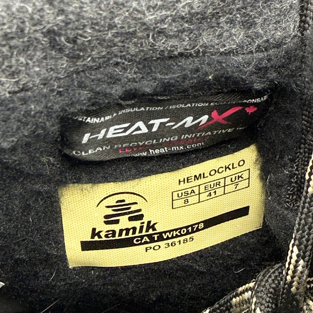 Kamik Mens Hemlock Lo Winter Boots US 8 Black Leather Waterproof Insulated NIB